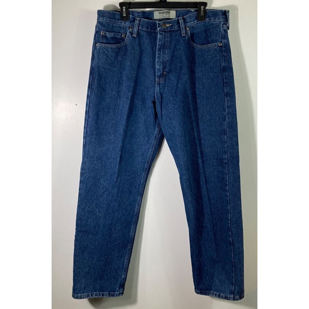Mens Wrangler Authentics Cotton Blue Jeans 36 x 30